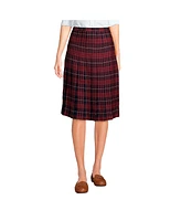 Lands' End Women's School Uniform Plaid Pleated Skirt Below the Knee