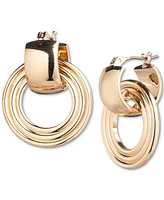 Lauren Ralph Lauren Gold-Tone Textured Doorknocker Drop Earrings