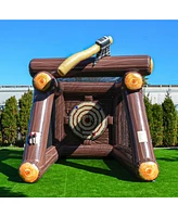 Xjump Axe Throwing Target Game Inflatable (with Blower And Foam Axes)