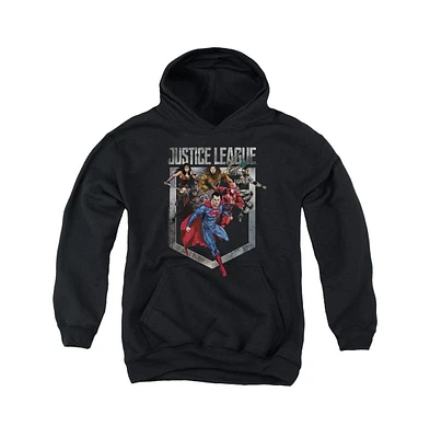 Justice League Boys Movie Youth Charge Pull Over Hoodie / Hooded Sweatshirt