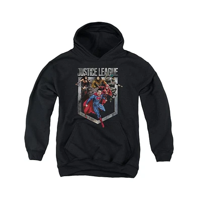 Justice League Movie Youth Charge Pull Over Hoodie / Hooded Sweatshirt