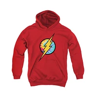 Flash Boys Dc Youth Comics Tie Dye Logo Pull Over Hoodie / Hooded Sweatshirt