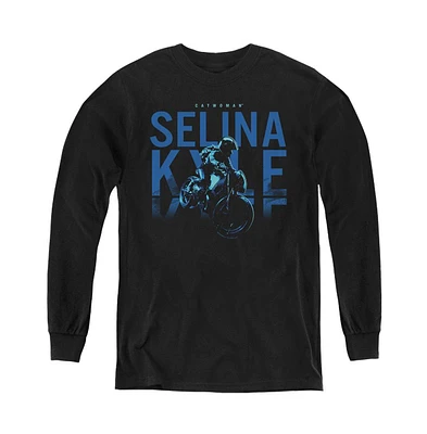 Batman Boys The Youth Selina Kyle Motorcycle Long Sleeve Sweatshirt