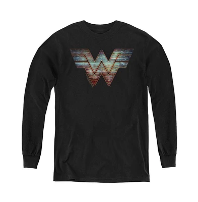 Wonder Woman Boys 84 Youth Static Logo Long Sleeve Sweatshirt