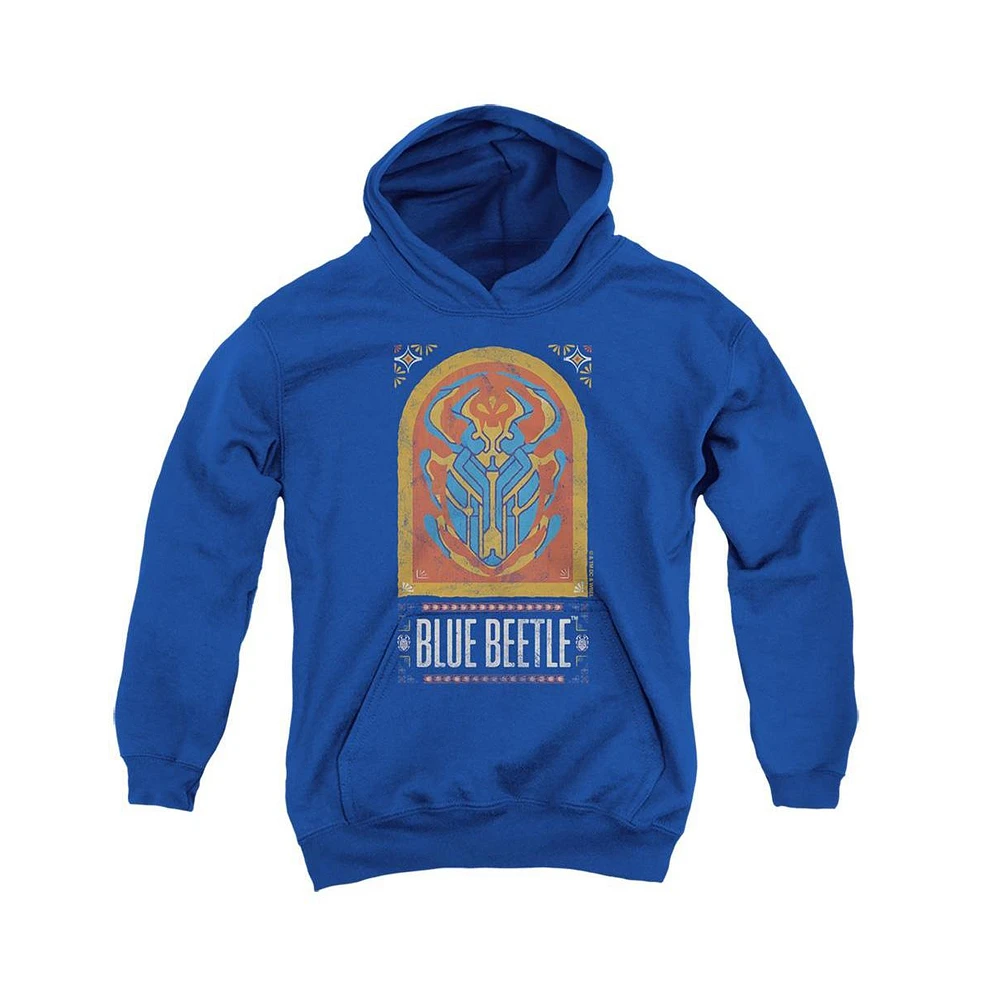 Blue Beetle Boys Youth Archway Pull Over Hoodie / Hooded Sweatshirt