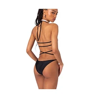 Edikted Women's Strappy One Piece Swimsuit