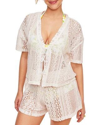 Adore Me Women's Nika Swimwear Two-piece Swim Cover-up Top