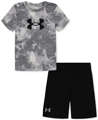 Under Armour Toddler & Little Boys Printed Logo T-Shirt Shorts, 2 Piece Set