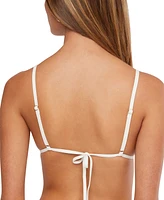 WeWoreWhat Women's Cooper V-Neck Tie-Back Bikini Top