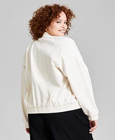 And Now This Trendy Plus Long-Sleeve Twill Jacket, Created for Macy's