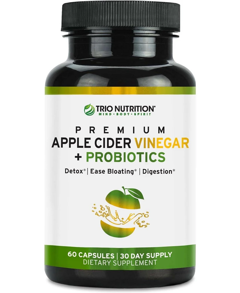 Trio Nutrition Apple Cider Vinegar Capsules, Billions of Multi