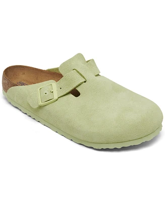 Birkenstock Men's Boston Soft Footbed Suede Leather Clogs from Finish Line