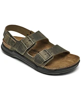 Birkenstock Men's Milano Crosstown Waxy Leather Two Strap Sandals from Finish Line