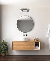 Lalia Home Barnlit Rustic Two Light Metal and Clear Glass Shade Vanity Uplight Downlight Wall Mounted Fixture