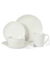 Martha Stewart Basket Weave 30 Piece Dinnerware Set, Service for 6