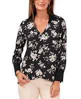 Vince Camuto Women's Floral-Print Collared Top