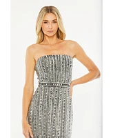 Mac Duggal Women's Embellished Strapless Column Dress