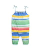 Polo Ralph Lauren Baby Girls Striped Cotton Jersey Romper