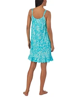 Lauren Ralph Women's Short Tunnel Neck Strap Nightgown