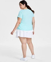 Id Ideology Plus Size Birdseye Mesh T Shirt Flounce Skort Created For Macys