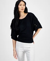 I.n.c. International Concepts Women's Tie-Sleeve Top, Created for Macy's