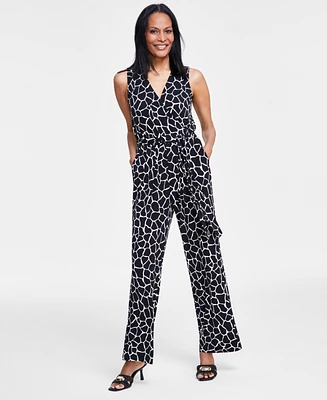 I.n.c. International Concepts Women's Sleeveless Tie-Waist Jumpsuit, Created for Macy's