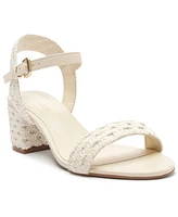 Arezzo Women's Brynn Woven Mid Block Heel Sandals