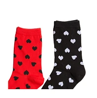 Stems Women's Mini Heart Crew Socks Two Pack