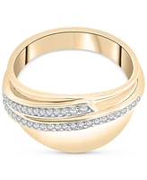 Audrey by Aurate Diamond Swirl Statement Ring (1/4 ct. t.w.) in Gold Vermeil, Created for Macy's