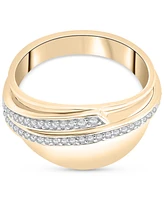 Audrey by Aurate Diamond Swirl Statement Ring (1/4 ct. t.w.) Gold Vermeil, Created for Macy's