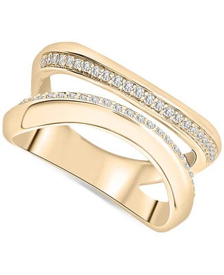 Audrey by Aurate Diamond Double Row Openwork Abstract Statement Ring (1/4 ct. t.w.) in Gold Vermeil, Created for Macy's