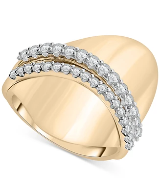 Audrey by Aurate Diamond Swoop Wide Band Statement Ring (1/2 ct. t.w.) Gold Vermeil, Created for Macy's