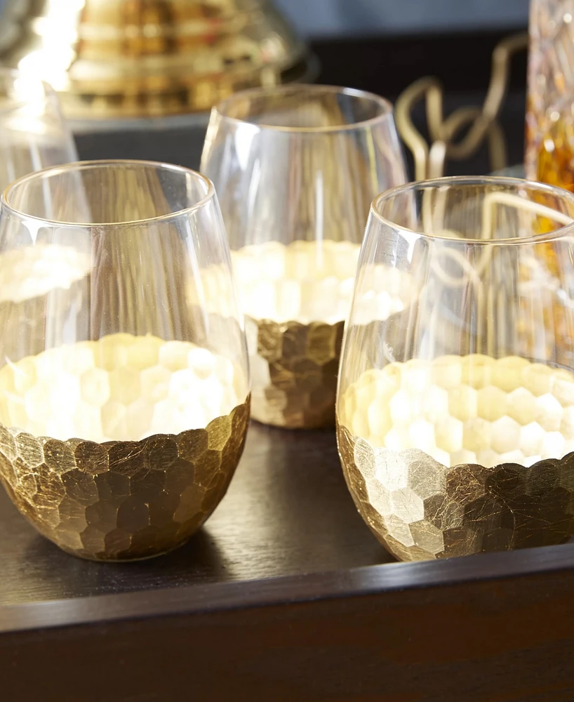 American Atelier Daphne Gold Stemless Goblets, Set of 6