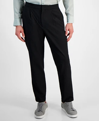 Alfani Men's Classic-Fit Textured Seersucker Suit Pants, Created for Macy's