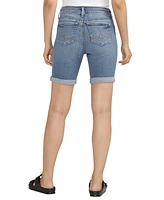 Silver Jeans Co. Women's Elyse Mid-Rise Denim Bermuda Shorts