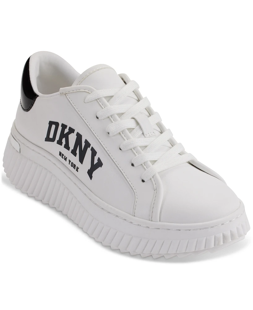 Dkny Women's Leon Lace-Up Logo Sneakers