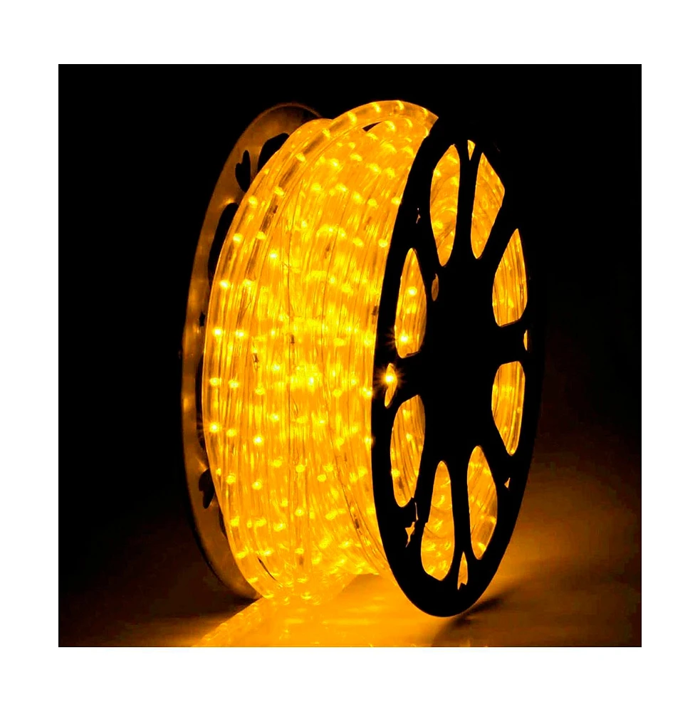 DELight 150FT Warm White Led Neon Rope Lights Cuttable w/ App Remote Waterproof