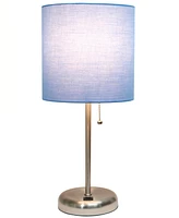 Creekwood Home Oslo 19.5" Contemporary Bedside Usb Port Feature Standard Metal Table Desk Lamp