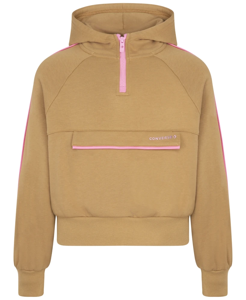 Converse Girls Half Zip Boxy Utility Hoodie