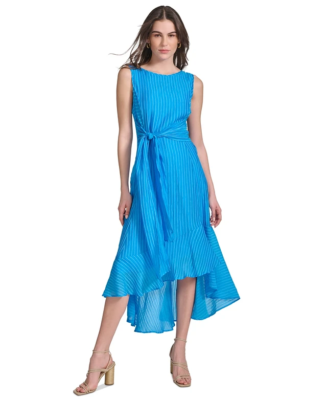 navy blue dress for baby girl Calvin Klein Women's Cap-Sleeve A-Line Midi Dress main image 0