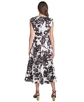 Calvin Klein Women's Printed A-Line Midi Dress