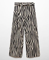 Mango Women's Bow Printed Pants