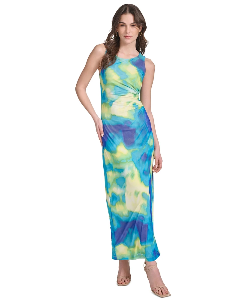 Calvin Klein Women's Printed Ruched Maxi Dress | Westland Mall