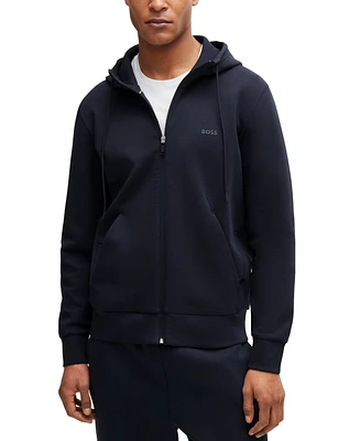 Boss by Hugo Men's Logo Print Zip-Up Hoodie