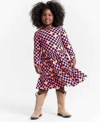 Epic Threads Girls Checkered Skater Dress, Created for Macy's