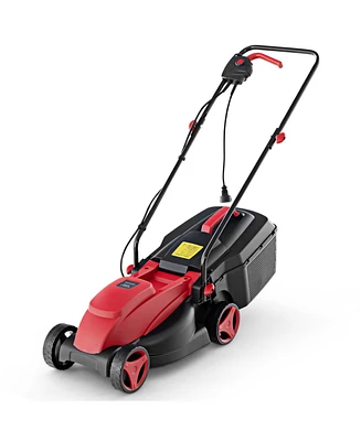 Slickblue Adjustable Electric Corded Lawn Mower with Collection Box
