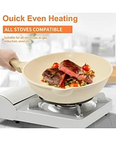 10-Piece Nonstick Ceramic Cookware Sets, Granite Pots and Pans Set