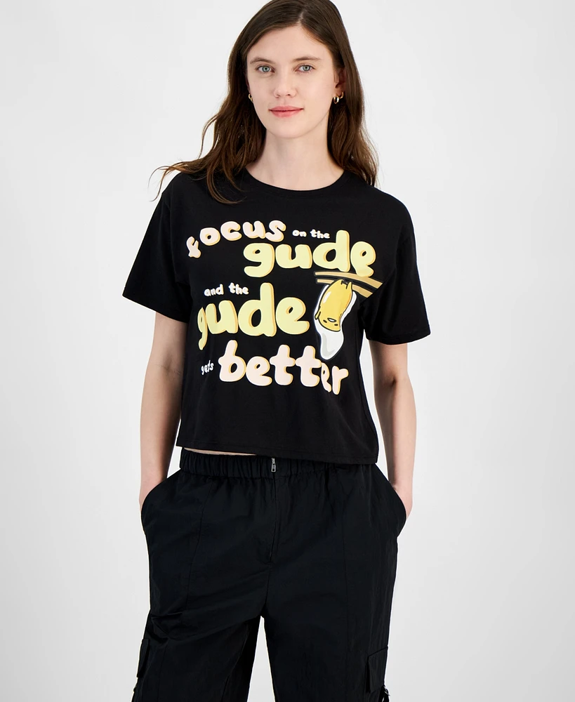 Love Tribe Juniors' Sanrio Gudetama Graphic T-Shirt