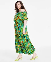 I.n.c. International Concepts Plus Off-The-Shoulder Maxi Dress, Created for Macy's