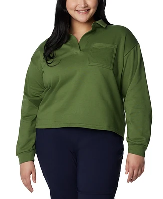 Columbia Plus Trek Collared Long-Sleeve Top, Created for Macy's